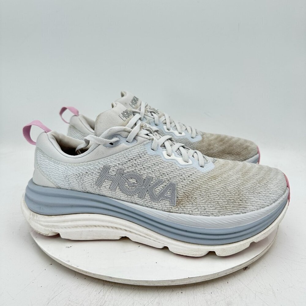 Hoka One One Gaviota 5 WIDE Women Size 11D 1134270 SCP Sea Blue Pink Shoes - Picture 4 of 11